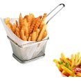 thumbnail image 1 of Mini cesta cuadrada de acero inoxidable Vevor para freír patatas fritas servicio de mesa pequeño 4 pulgadas, 1 of 5