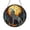 Acrylic 3.5 Inch, variant on Howling Wolf Moon Stained Glass Style Suncatcher Window Hanging, Wild Wolf Forest Decorative Glass Art Panel, Night Mountain Landscape Window Decor Ornament, Round Sun Catcher for Home