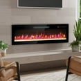 thumbnail image 3 of HestiNysus 60'' Inset Electric Fireplace with Remote Control and Multi-Color Flame Effects, 3 of 11