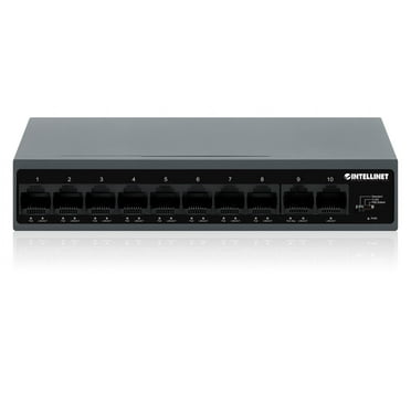 Intellinet 10-Port 95W PoE  Switch with 8 PoE  Ports and 2 RJ45 Uplink Ports | VLAN, PoE Extend Mode, PoE Watchdog