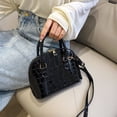 thumbnail image 4 of Bolso de mujer con textura de moda 2025, nuevo bolso de hombro versátil con diseño de cocodrilo y concha, bolso de mano para mujer, 4 of 5