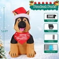 thumbnail image 6 of GOOSH Christmas Inflatables 5 FT Shepherd Inflatable with LED Lights, German Shepherd Blow Up Inflatable Christmas Dog with Santa Hat & Scarf, Outdoor Christmas Decorations for Xmas Holiday Party, 6 of 6