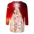 thumbnail image 5 of Luxalzxs Christmas Shirts for Women 3/4 Length Sleeve Womens Tops Casual Plus Size Xmas Print Shirt Holiday Christmas Tops, 5 of 5