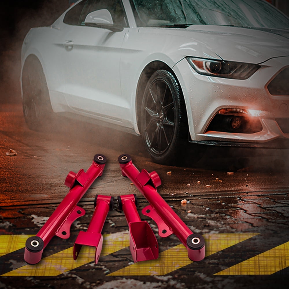 Maxpeedingrods 4X Rear Upper Lower Control Arms for Ford Mustang 4/6/8CYL GT LX 1979-2004 Fit Mercury Capri Tubular Control Bar