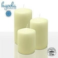 thumbnail image 4 of Hyoola 3 x 5 Ivory Unscented European Made Pillar Candles, Dripless Paraffin Wax with Smokeless Cotton Wicks, 6-Pack, 4 of 5