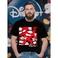 thumbnail image 1 of T-shirt Homme Disney Mickey Mouse Graphique Blanc avec Imprimé Oreilles Mickey Rouges et Noires, 1 of 5