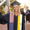 thumbnail image 3 of Vatican City & USA United States Flag Shawl Sash Stole Graduation Shawls Wraps Scraf For International Study, 3 of 5