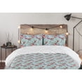 thumbnail image 5 of Ambesonne Floral Down Alternative Quilt Comforter, Wild Meadow Flowers Jungle, Twin XL, Soft Blue Green and Pink, 5 of 5