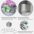 thumbnail image 5 of Designart 'Blossoming Purple Wisteria Garden Over The Wall' Traditional Circle Metal Wall Art 23x23 - Disc of 23, 5 of 5