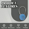 thumbnail image 4 of MELIVO Bike Lock,5.31" Bike Lock Combination,Cable Bicycle Lock Scooter Lock,Blue, 4 of 7