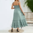 thumbnail image 4 of Sleeveless Maternity Dress Women's Summer Spaghetti Strap Smocked Tiered Flowy Maxi Dress, 4 of 5