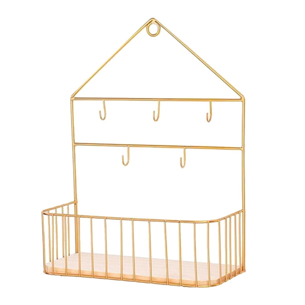 Estante de pared de hierro Sharplace para cosméticos y organizador de collares y joyas Estilo1
