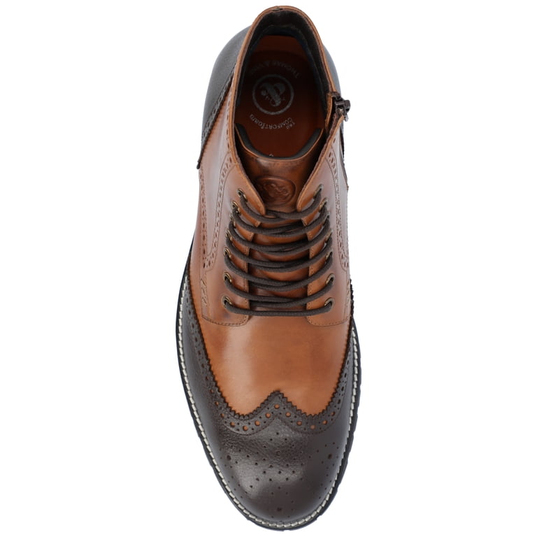 Thomas & Vine Mens Elijah Lace-up Wingtip Ankle Boot 