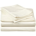 thumbnail image 2 of Alive Pixels Fitted Sheet Ivory Solid 100 Percent Pure Cotton Super Soft 1-Piece Fitted Sheet with 9" Inch Pocket Fitted Sheet 450TC, 2 of 6