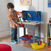 KidKraft Primary Colors Deluxe Workbench with Tools and Storage Bins | 63345