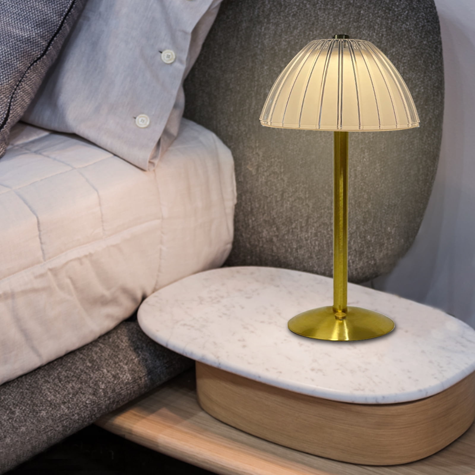 Cordless Table Lamp USB Rechargeable LED Desk Lamp with Touch Control Dimmable 3 Light Colors Bedside Lamp Reading Lamp for Bars Restaurants Coffee Shop 1500mAH