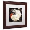thumbnail image 3 of Trademark Fine Art "Rooster Damask I" Canvas Art by Color Bakery White Matte, Wood Frame, 3 of 4
