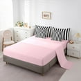 thumbnail image 5 of jejeloiu White Black Stripe 7-Piece Twin Bedding Sets,Modern Geometric Line Bedding Comforter Set,Minimaliat Stripes Desgin Sheet Sets For Girls Boys,Super Cozy Room Decor Reversible, 5 of 8