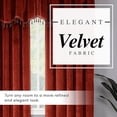thumbnail image 2 of Regal Home Egyptian Velvet Rod Pocket Window Curtain Valance, 52"x18", Burgundy, 2 of 5