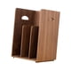 thumbnail image 2 of Estantería de madera para libros, soporte para DVD, soporte para libros, estantería de almacenamiento decorativa antideslizante Marrón profundo, 2 of 9