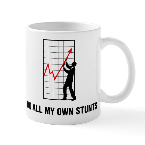 CafePress - Financial Trader Mug - 11 oz Ceramic Mug - Novelty Coffee Tea Cup