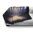 thumbnail image 3 of Basketball Soft Flannel Fleece Blanket, Crowded Basketball Arena Just Before Game Starts School Tournament Theme, Cozy Plush for Indoor and Outdoor Use, 70" x 90", Beige Navy Brown, by Ambesonne, 3 of 6