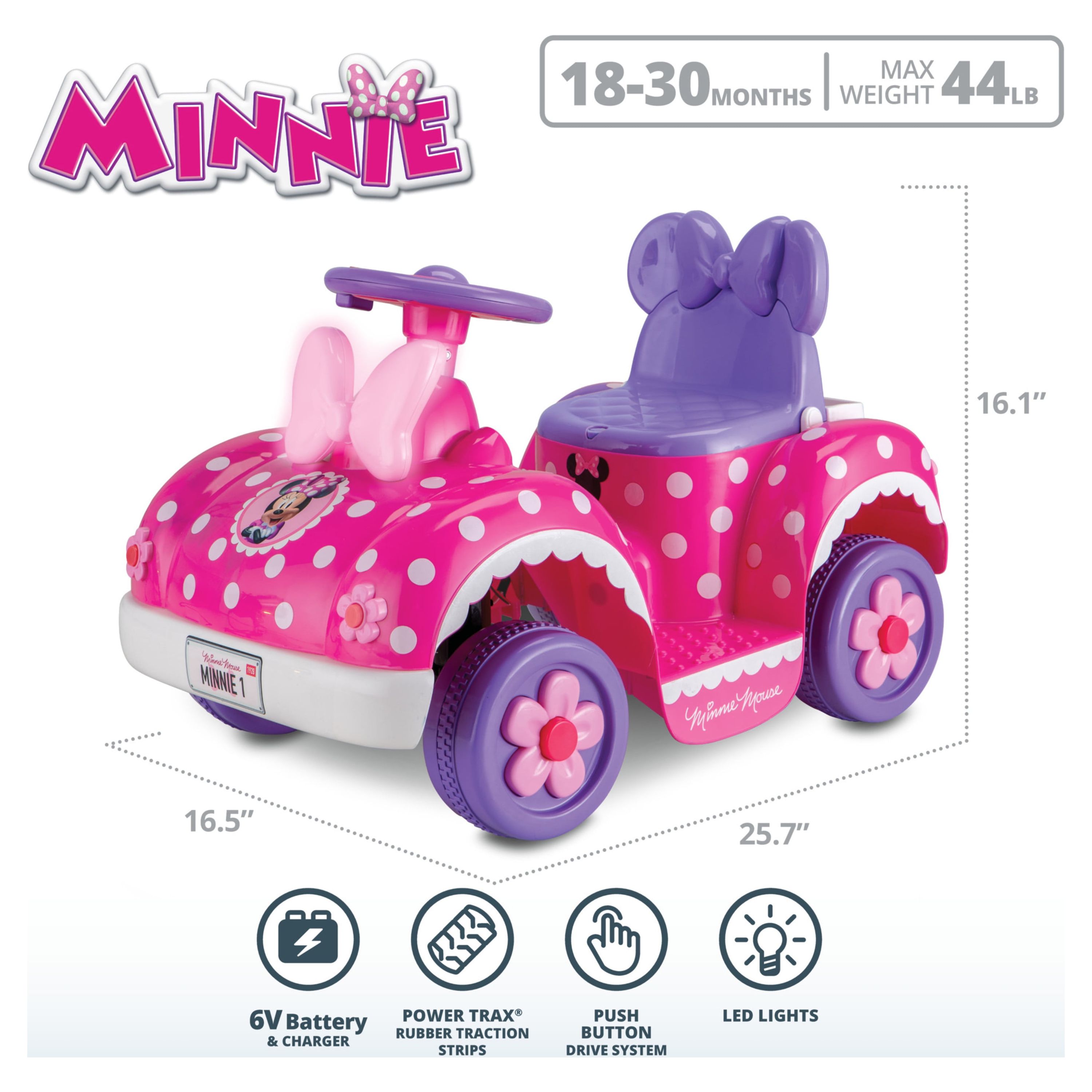 Disney Minnie Mouse Toddler Ride-On Toy - image 3 of 6