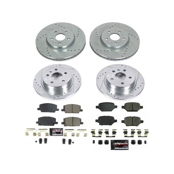 Front and Rear Brake Pad and Rotor Kit - Compatible with 2018 - 2022 Chevy Trax 2019 2020 2021