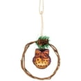 thumbnail image 2 of Northlight Glittered Owl in a Twig Wreath Glass Christmas Ornament - 5.25" -Brown, 2 of 6