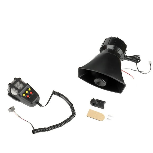 Alarm Horn Car Horn Horn Siren Horn Electronic Horn 115-130db Super Car 5 Tone Warning Alarm Siren Horn Speaker With Mic