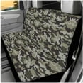 thumbnail image 3 of Binienty Grey Camo Car Seat Covers Full Set Front and Rear Seat Cover Set with 15 Inch Steering Wheel Cover Headrest Covers Seatbelt Pads Armrest Cushion Pad Keychain Car Interior Decor, 3 of 8