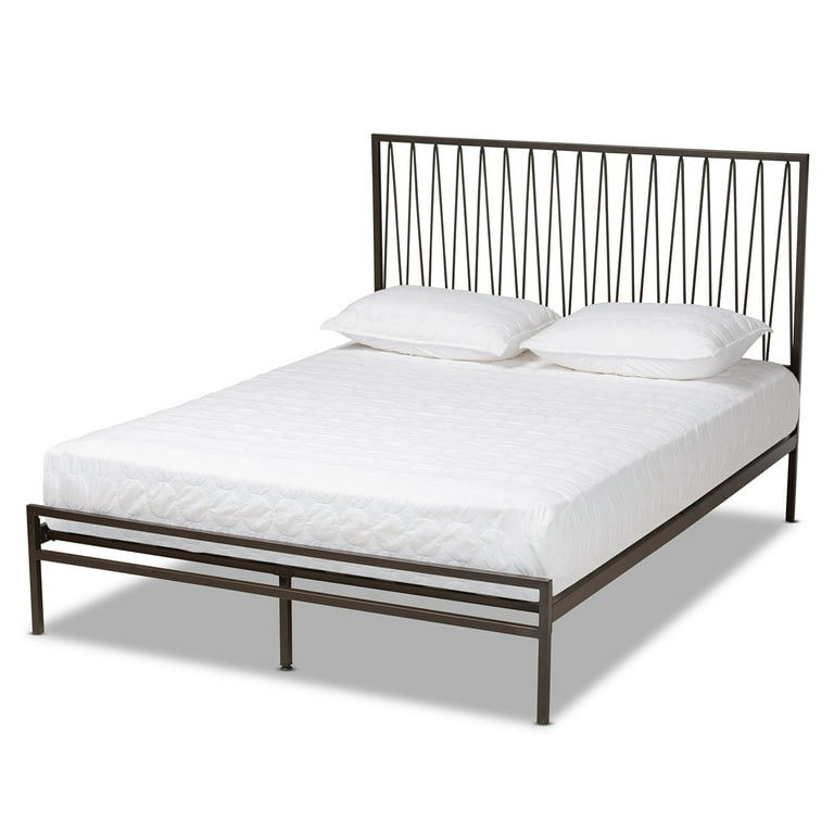 Baxton Studio Jeanette Modern and Contemporary Black Bronze Finished Metal Queen Size Platform Bed Baxton Studio Jeanette Modern and Contemporary Black Bronze Finished Metal Queen Size Platform Bed
