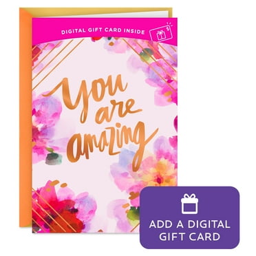 Hallmark Gift Card Greeting Birthday Card for Her (You Are Amazing Watercolor Flowers)