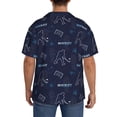 thumbnail image 3 of Sikiie Hockey Players Men's Cuban Shirt, Hawaiian Shirts, Business Casual Button Down Shirts, Short Sleeve Shirt-Large, 3 of 5