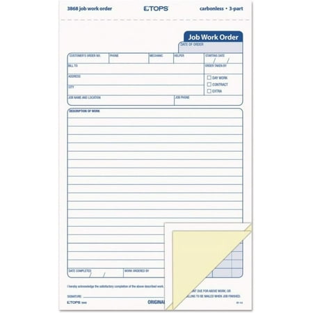 Canary Color Triplicate Forms - Pack of 50