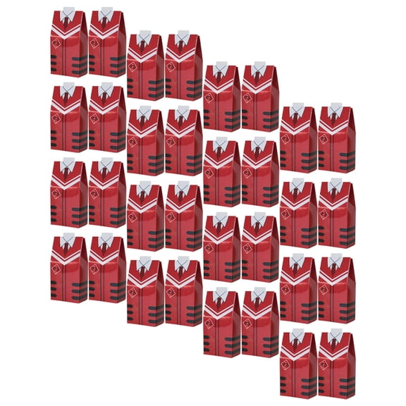 50 Pack Red Graduation Candy Boxes with Plush Packaging Containers for Party Favors and Celebration