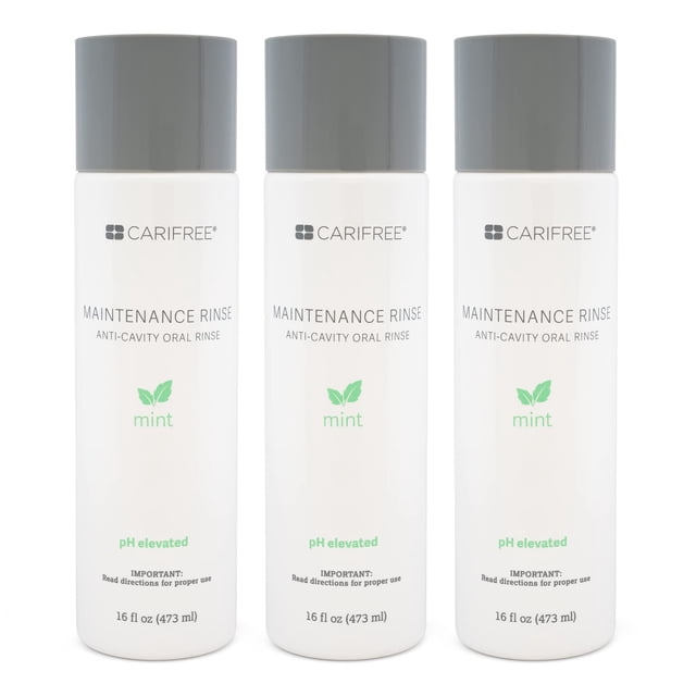 Enjuague bucal CariFree, enjuague de mantenimiento con flúor y menta, 150 ml, 3