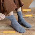 thumbnail image 4 of NANAhuang Mens Fuzzy Socks Soft Cozy Slipper Fluffy Socks Winter Warm Microfiber Plush Sleeping Socks 5 to 6 Pairs, 4 of 6