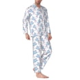 thumbnail image 2 of KLL Cute Poodle Dog Sleepwear Mens Flannel Pajamas,Long Cotton Pj Set, 2 of 7