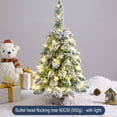 thumbnail image 2 of 2FT Premium Flocked Christmas Fake Tree  Perfect Artificial Tree with LED Lights for Christmas Decoration  Snowy  Tree with Wood Base, 2 of 6