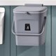 thumbnail image 3 of Cubo de basura de plástico, cubo de basura de cocina, armario colgante de pared, cubo de basura colgante con tapa automática para puerta de casa, Gris Macarena bote de basura de cocina, 3 of 7