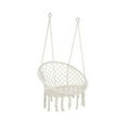 thumbnail image 2 of Products Hammock Chair Macrame Swing, Boho Style Rattan Chair Hanging Macrame Hammock Swing Chairs for Indoor/Outdoor Home Patio Porch Yard Garden Deck, 265 Pound Capacity (Beige), 2 of 6