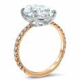 thumbnail image 4 of HeartsAndYou 2.6ct Engagement Ring for Women Oval Cut Moissanite Solitaire with Accent 18k Rose Gold over Silver, 4 of 6