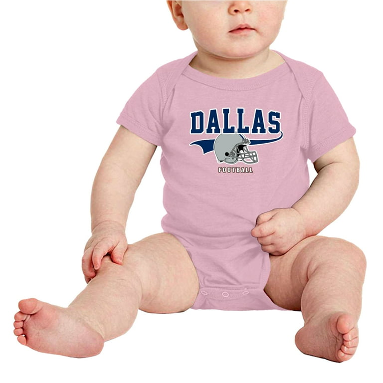 Cute Dallas One-piece Outfits Football Jersey Baby Clothes (Pink