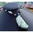 thumbnail image 2 of Certified Hand Carved Green Natural Myanmar Burma A Jade jadeite Lotus Flower Cabbage Pendant Necklace, 2 of 10