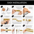 thumbnail image 3 of Double Wrap Around Blackout Curtain Rod Set - 1-inch Diameter Front Rod and 5/8-inch Diameter Back Rod, 28-48 Inch Adjustable, Royal Gold Finish, 3 of 12
