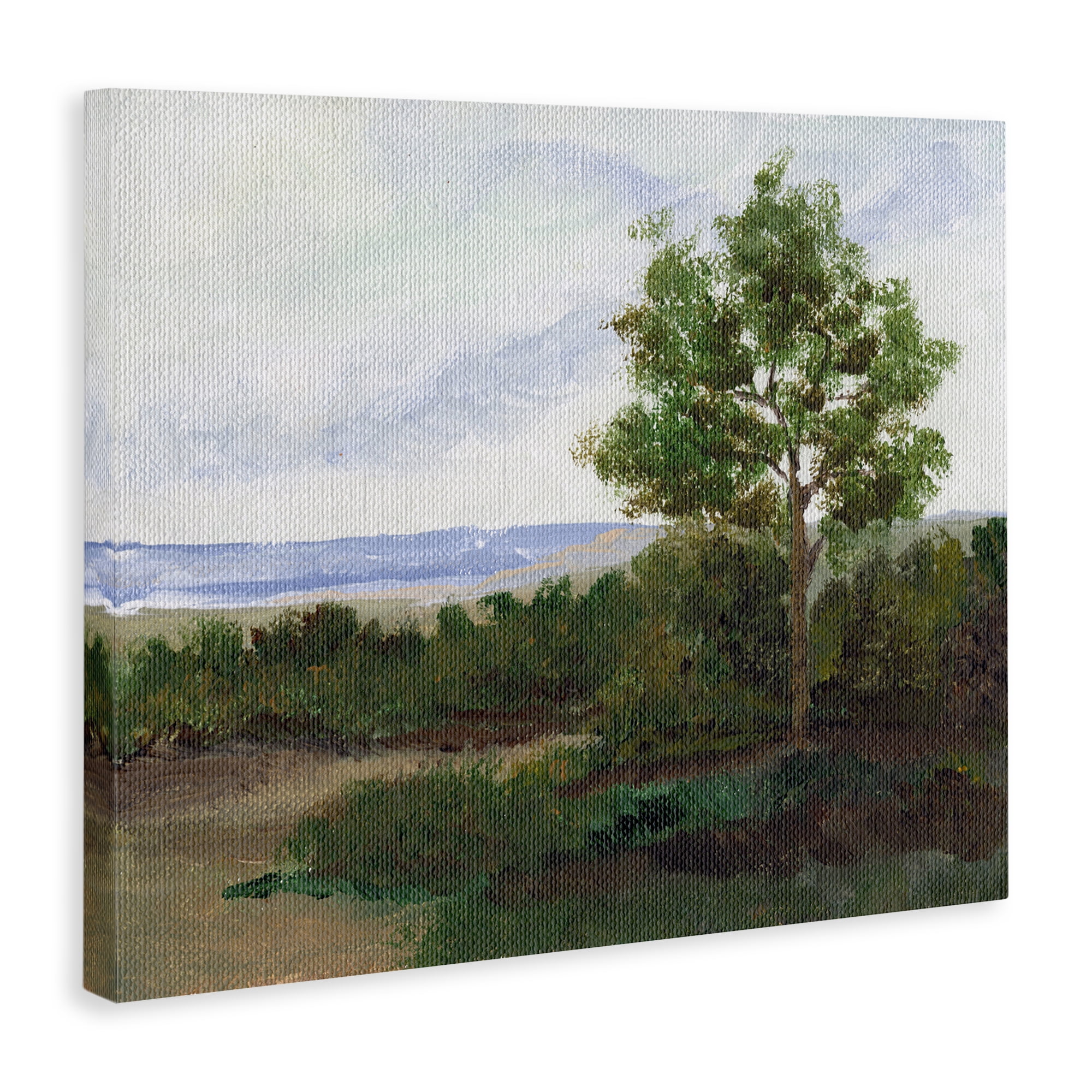 Stupell Industries Summer Evening Landscape Landscape & Nature Painting Wrapped Canvas Art Print Wall Art, 48 x 36