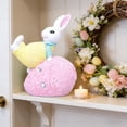 thumbnail image 5 of Kuroiy Easter Bunny Resin Desktop Ornament – Yellow, Blue, Pink, 5.12" Cute Shelf Decor Figure for Table, Office, Living Room, Spring Display Accen, 5 of 6