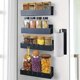 thumbnail image 1 of Organizador de Especias de Pared para Refrigerador,Especiero de Cocina Magnético,4 Estante de Especias con 1Soporte para Toallas de Papel,con 8 ganchos,para Refrigerador,lavadoras,Microondas, 1 of 15