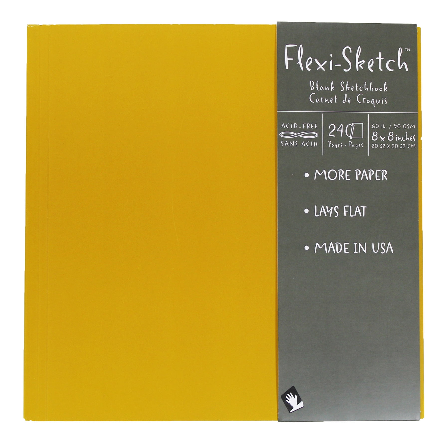 Global Art Flexi-Sketch Sketch Book, 8" X 8" Butternut, 120/Sheets - Walmart.com